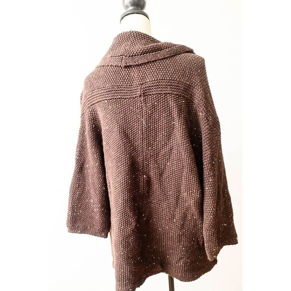 J.Jill Womens Brown Textured Open Cardigan Sweater Size L - Picture 3 of 9